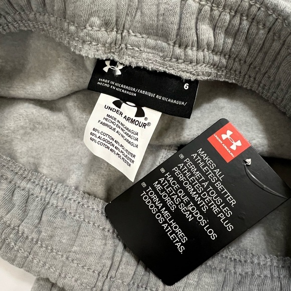 NWT🩶 UNDER ARMOUR💪SWEATPANTS 🏷️boy size 6 - Picture 8 of 8